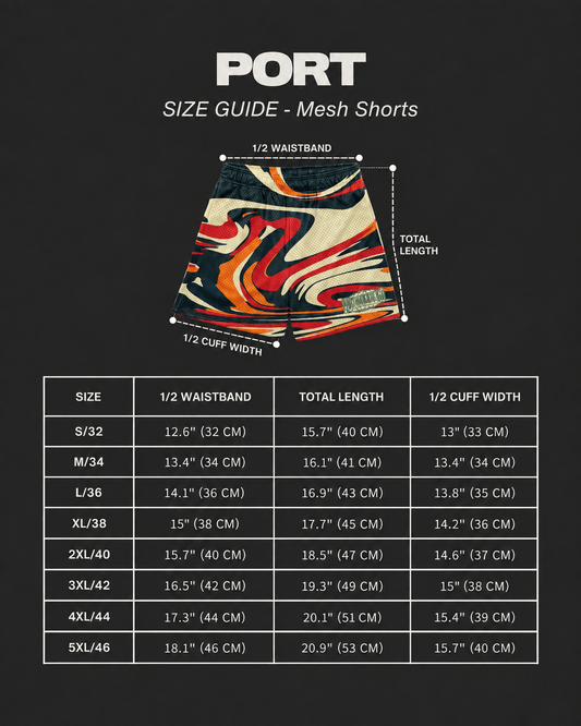 Orange Line Mesh Shorts - Port of Chicago