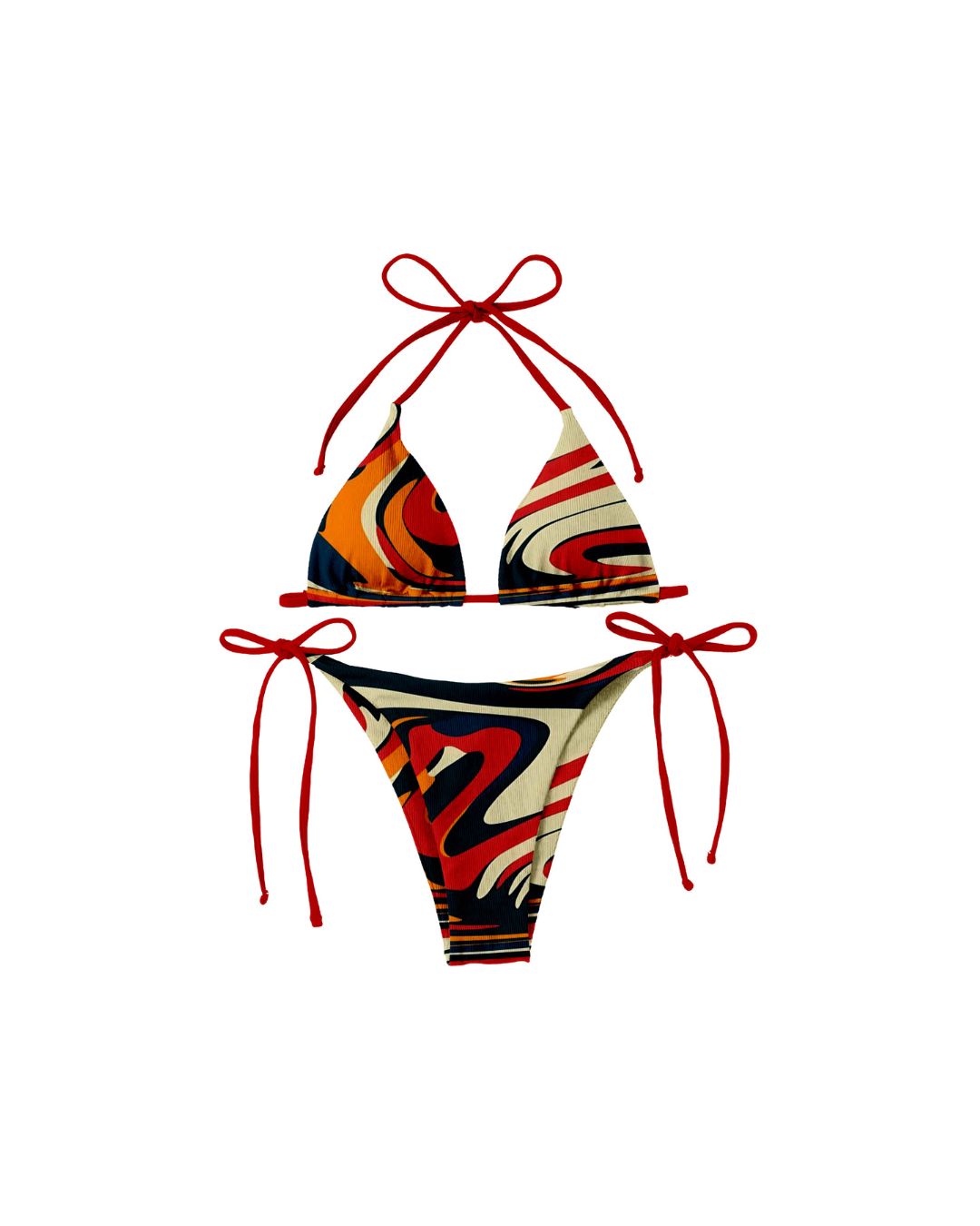 Port of Chicago orange bikini product photograph